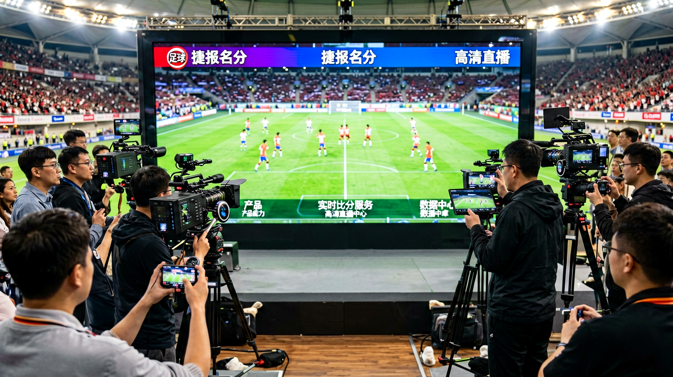 捷报比分高清直播画面，呈现足球比赛现场实时转播